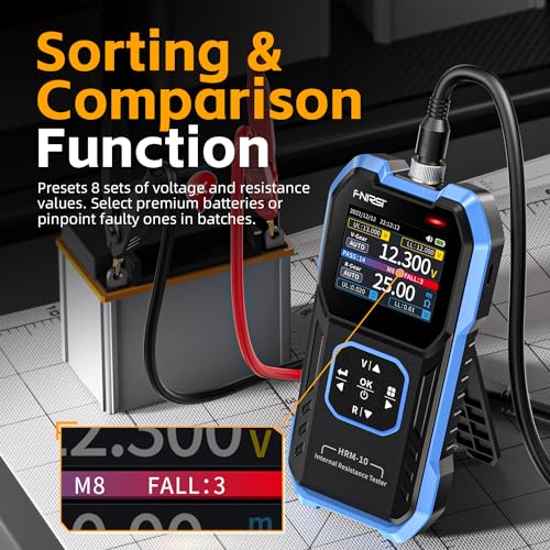 Fnirsi 001 Hrm-10 Voltage Internal Resistance Battery Tester,Battery Voltage Meter For Types Of Batteries, Car Battery Tester thumb #3