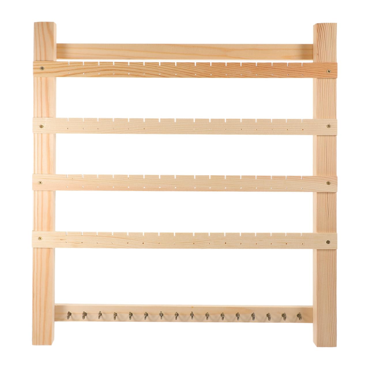 Porte-bijoux mural en bois massif au design unique pour boutique