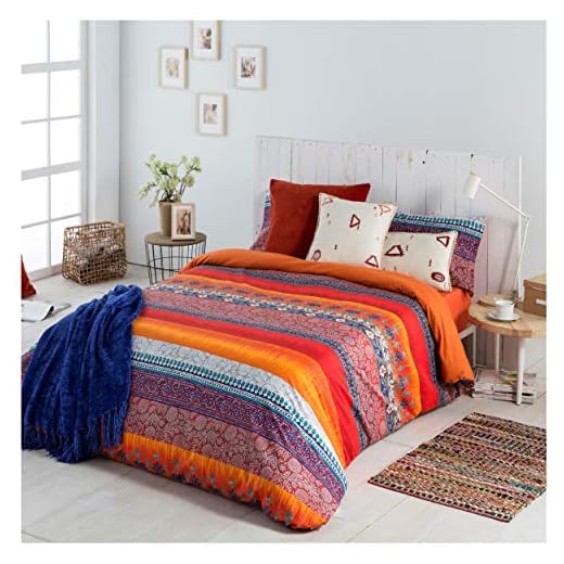 COTTON ARTean Funda Nordica Indi II Cama de 150/160 ALGODÓN 100%