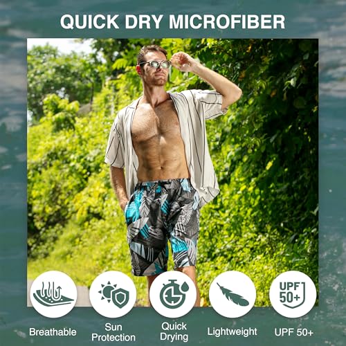 Image of Kanu Surf Men's Big Viper Extended Size Stripe Swim Trunk