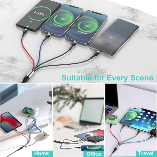 Câble USB multi appareils résistant pour recharger iPhone et Samsung