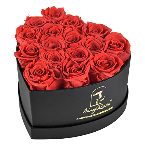 16-18 Preserved Fresh Cut Roses Anniversary Birthdat Gift For Wife,That Last A Year And More, Handmade Roses In A Box Gift For Her Wedding Birthday Valentines Mothers Day Anniversary #TOP21