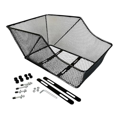 Fahrradkorb Hinterradkorb Fahrradeinkaufskorb Gepäckträgerkorb Schwarz...