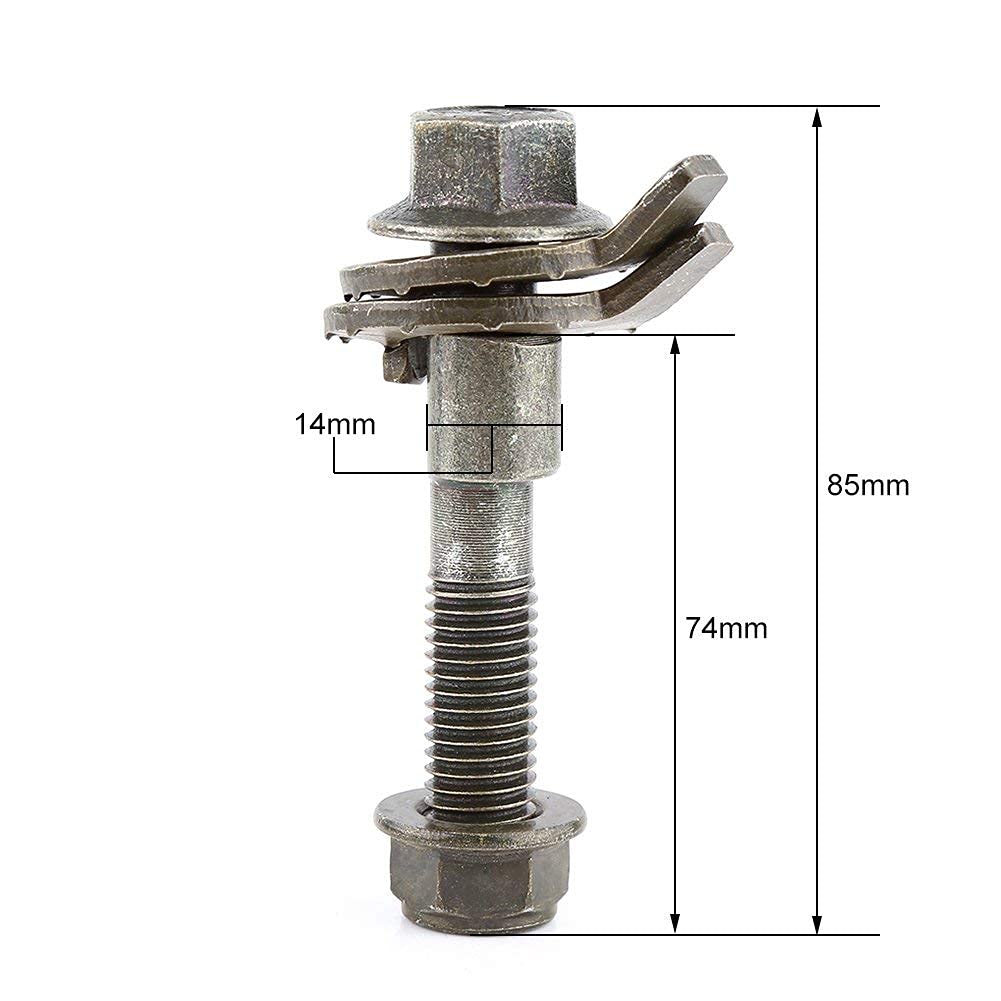 Cam , 4Pcs 14mm Veicoli Kit di camber regolabile in acciaio a ruote con camber regolabile