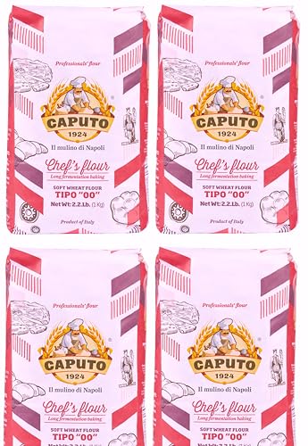 Antimo Caputo '00' Chefs Flour 1 Kilo, 2.2 Pound (Pack of 4)
