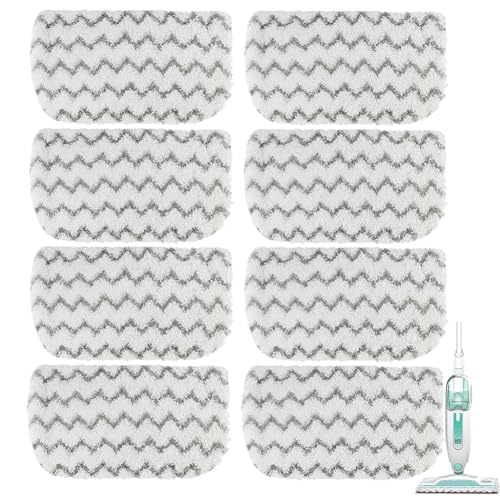 Sgizoku S1000 S2001 Steam Mop Replacement Pads for Shark Steam Mop S1000 S1000A S1000C S1000WM S10001C S1200 & S2001 SteamSpot Steam Mop - Dirt Grip, Washable & Reusable for All Floor Clean - 8Pack