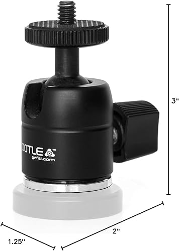 Miniatura 8 de GRIFITI Nootle - Soporte de cabeza esférica para iPad, soporte para trípode, cámara de video, soportes de teléfono, soportes, soportes de música,