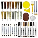 Wooden Furniture Repair kit - a Set of 43 Stain Sticks. Wood Scratch Repair, Floor Scratch Repair, Used for Scratches and Cracks in Wooden Floors, Tables, cabinets, Wooden Doors and Other Hardwood