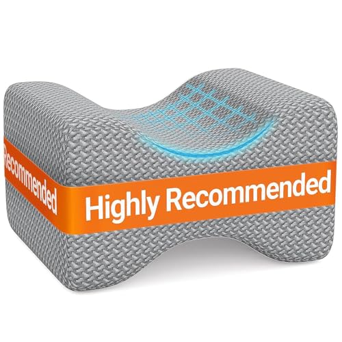 BlissTrends Memory Foam Knee Pillow, Knee Pillow for Side Sleepers, Leg Pillows for Sleeping Blood...