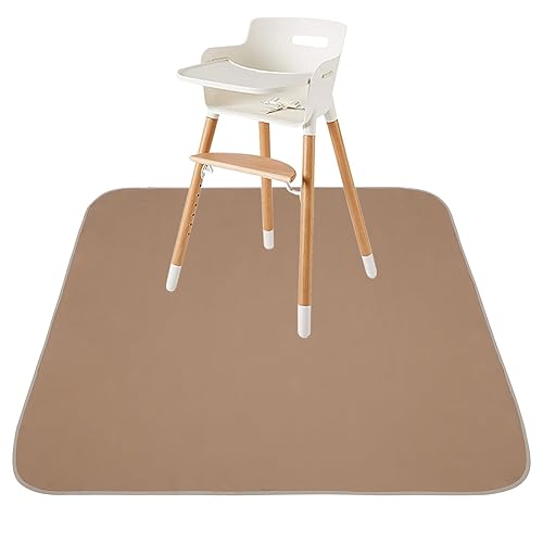 Tapete para salpicaduras de bebé para debajo de la silla alta, artesmanualidades, tapete impermeable antideslizante de 51 pulgadas para comer