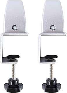 Occus 2 Pcs Office Desk Divider Clamp Privacy Screen Clip Holder Bracket Screen Baffle Clamp Partition for Table Clamp -Silver