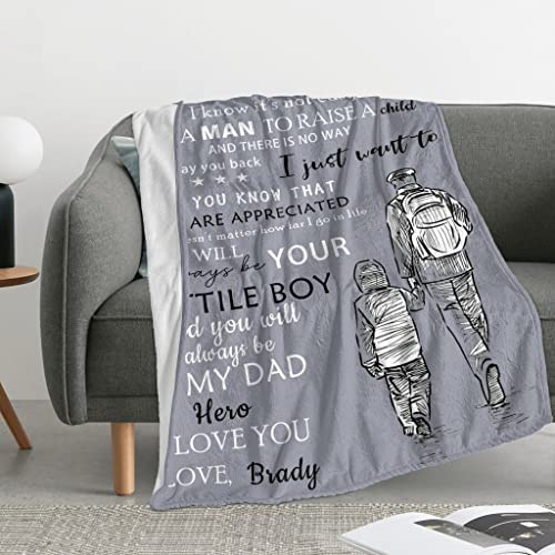 Youltar Father Day Custom Gifts,Gifts For Dad, Custom Blanket With Name Text, Birthday Gifts For Dad From Daughter/Son/Wife,Customized Blanket,Christmas Personalized Gift,Personalized Blanket #TOP3