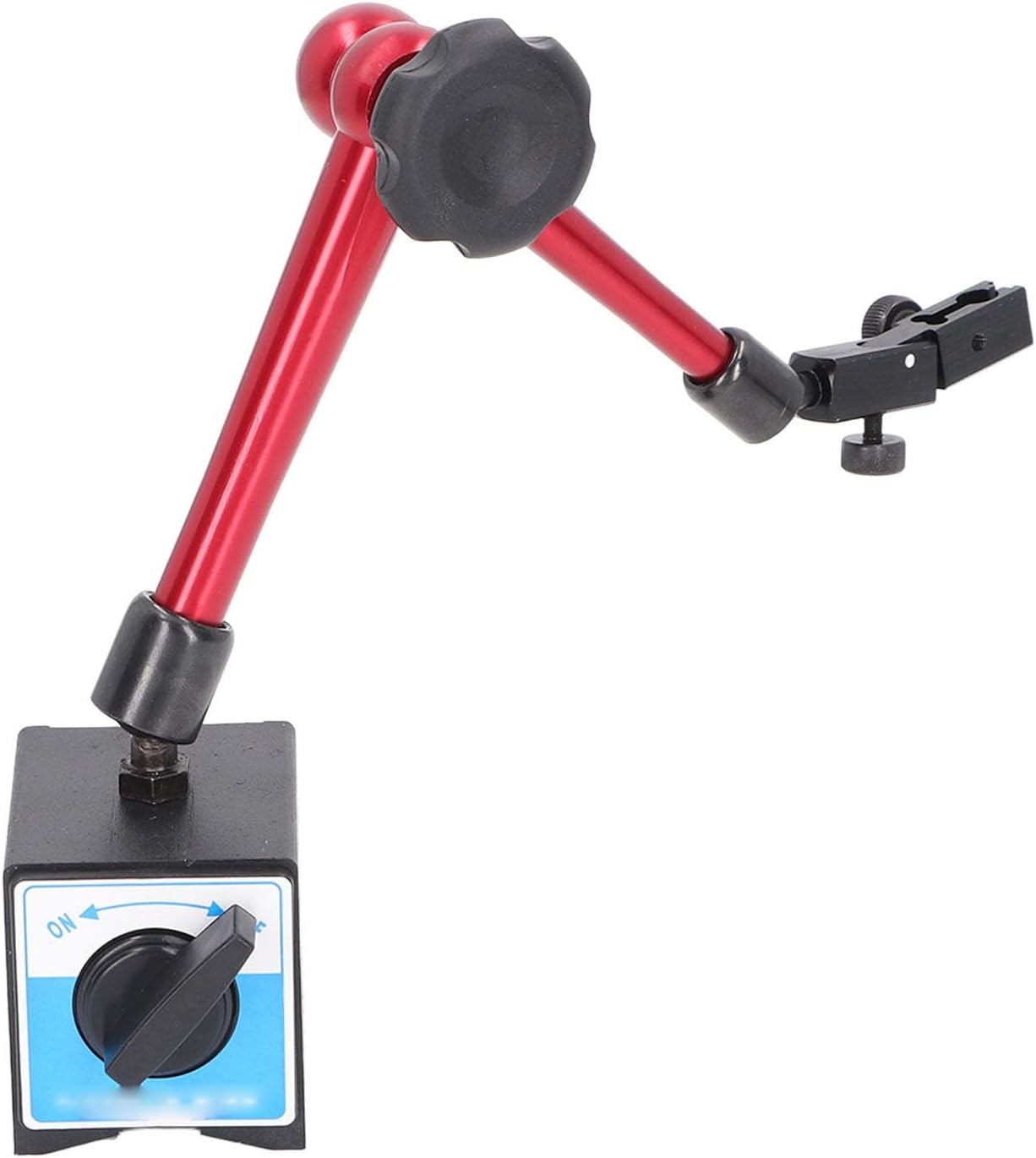 Kikumi Magnetic Base Dial Indicator Holder Base Adjustable Arm Universal Fixing Tool for Measuring