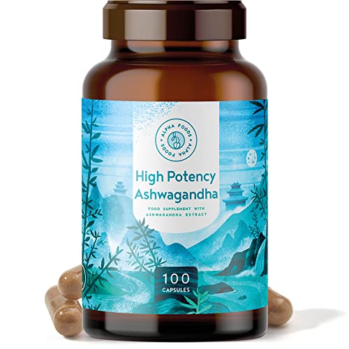 Ashwagandha | 100 Capsule Vegane | 600 mg di Estratto di Ashwagandha al Giorno (Withania Somnifera) | Rimedio Ayurvedico per Stress, Mente e Sonno | Integratore ad Alto Dosaggio | Alpha Foods