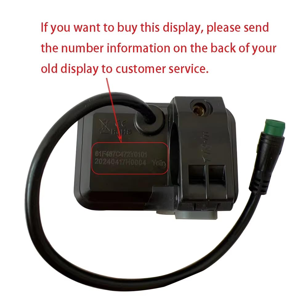 Écran de vélo électrique en plastique + métal 36 V-72 V - Écran LCD étanche NC-81F - Panneau de vélo électrique - Connecteur étanche à 5 broches - Compteur de vitesse - Odomètre pour scooter
