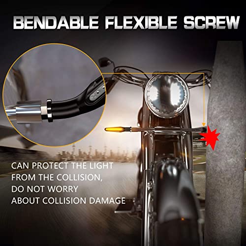 CCAUTOVIE LED Blinker Motorrad E Geprüft Universal Tagfahrlicht Mit Lauflicht Bernstein E24, 2 Stück
