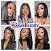 Shesbeauty 10 Inch Bob Wig Human Hair 13x4 HD Lace Front Wigs Human Hair Pre Plucked Short Bob Wig Lace Frontal Wigs for Black Women 180% Density Glueless Straight Human Hair Wig Natural Color