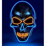 Ce masque LED tête de mort est le point fort idéal pour les fêtes d'Halloween et autres événements où vous voulez attirer tous les regards