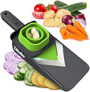 Mueller Handheld Vegetable V Slicer Salad Utensil, Perfect for Salad Zucchini Carrots Onions and All Vegetables, Make Low Carb/Paleo/Gluten-Free Meals, Adjustable Thickness