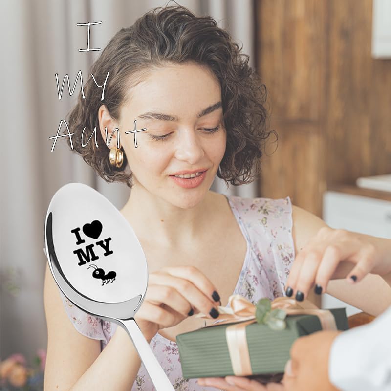 Miniatura 3 de Regalos para la mejor tía de sobrina sobrino para tía I love my tía cuchara regalo para tías, tía, cumpleaños, regalos de Navidad, regalos para