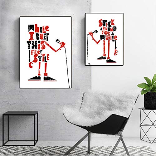 Toile moderne microphone abstrait pour grand mur vide de salon