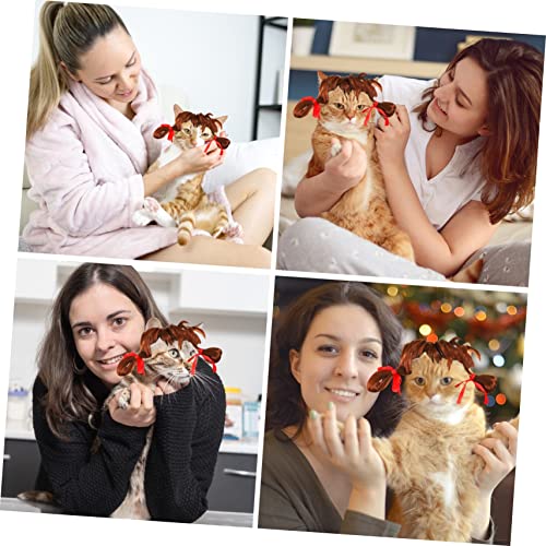 HONMEET Haustierperücke Aus Angenehmem Material Schöner Kopfschmuck Für Hunde Und Katzen Leicht Anzulegen