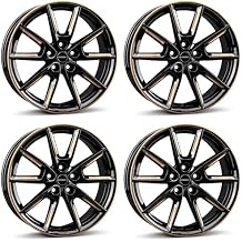 4x Borbet alloy rims LX18 8x18 ET45 5x108 black glossy gold spoke rim compatible with Peugeot 3008 308 407 5008 508 607 Partner