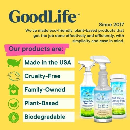 Miniatura 9 de Good Life Solutions Spray natural para eliminar olores y manchas de 16 onzas y removedor de manchas cítricas Oxy de 32 onzas, a base de plantas, sin