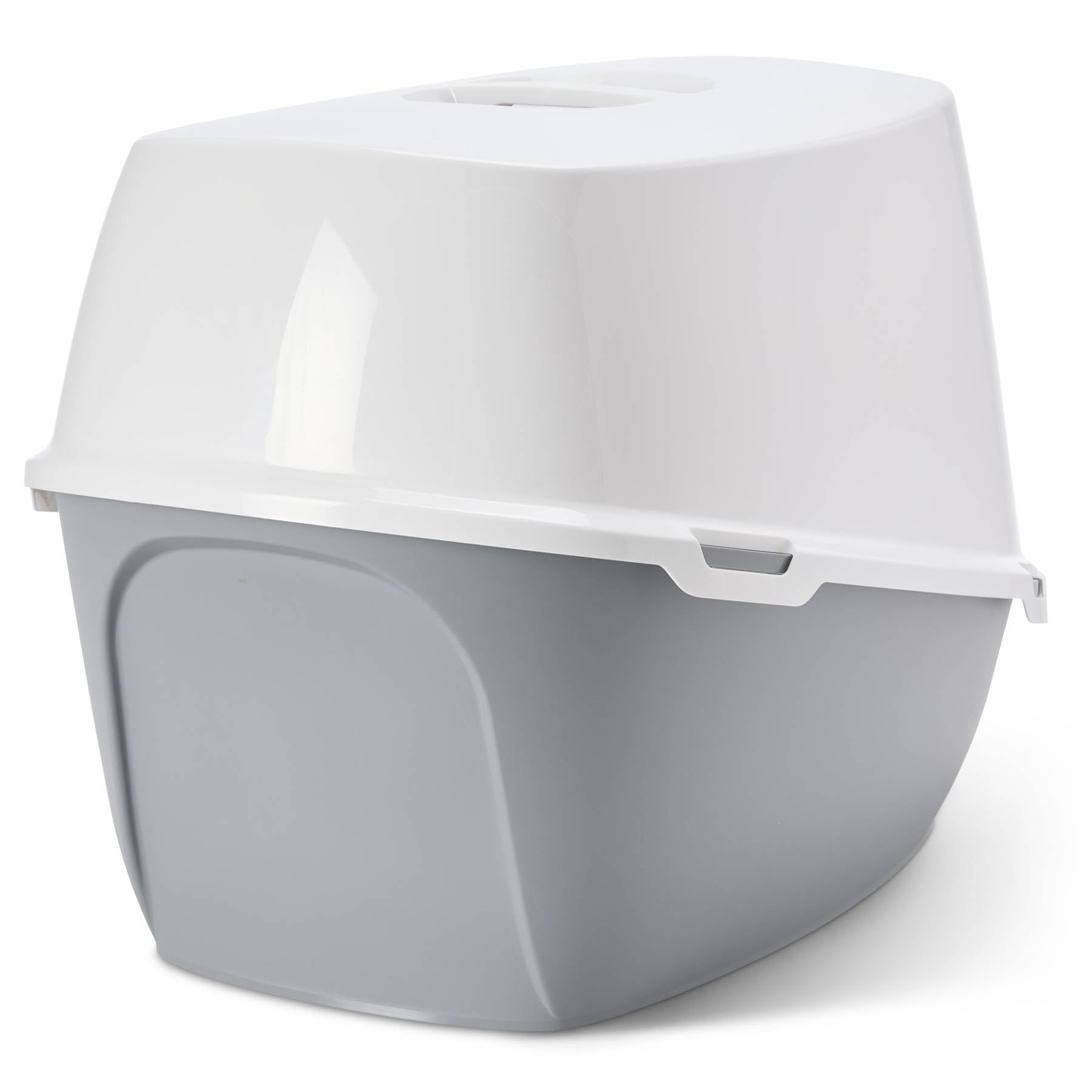 PETGARD Bandeja de Arena XXL para Gatos Robin Jumbo, Color Blanco y Gris, Especial para Razas Grandes de Gatos