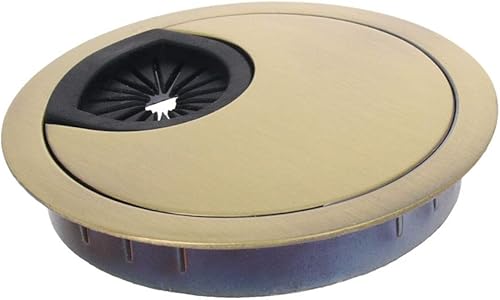 Miniatura 23 de MroMax Ojales de escritorio de aleación de zinc de 3.07 pulgadas, cubierta de agujero para cable, ojales de escritorio, organizador de cables para