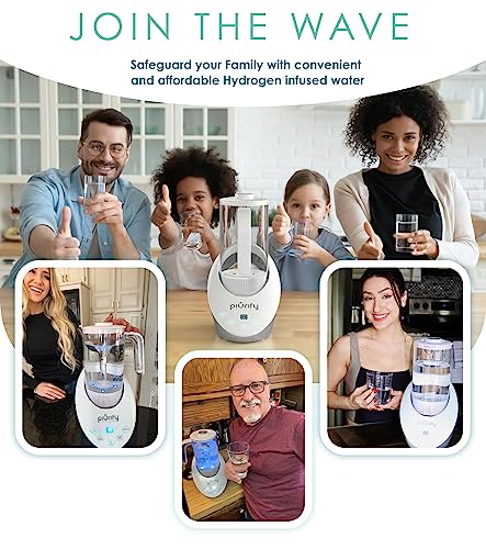 PIURIFY 50 Oz Hydrogen Water Pitcher - BPA Free Rich Hydrogen Water Generator Electrolysis Jug with SPE/PEM Technology. Hydrogen Water Machine, Balanced PH Levels and Filtered with Calcium Sulfite - Image 10