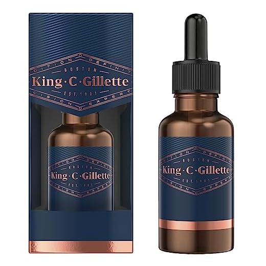 King C. Gillette Beard Oil for Men con argán vegetal, jojoba, aguacate, semillas de macadamia y aceite de almendras, 30 ml