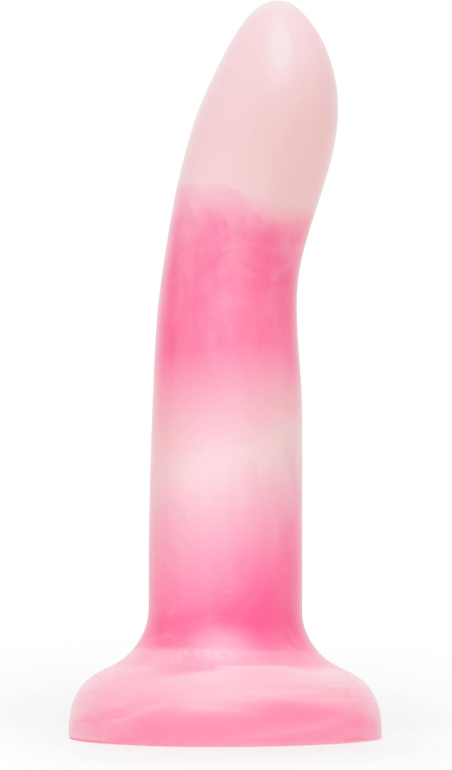 Lovehoney Flexible Liquid Silicone Dildo | 5 inch Suction Cup Dildo for Women | G Spot Personal Massage Tool | Curved Anal Toy Prostate Massager | Harness Compatible Adult Sex Toys for Couples | Pink