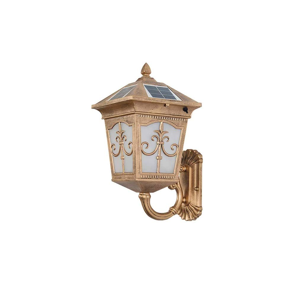 Lampe de jardin solaire étanche avec diffuseur en verre rétro