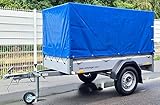 Dein-Anhänger.com Hochplane für STEMA Anhänger 80 cm blau, Außenmaß: 114 x 207 cm, Innenmaß: 108 x 201 cm