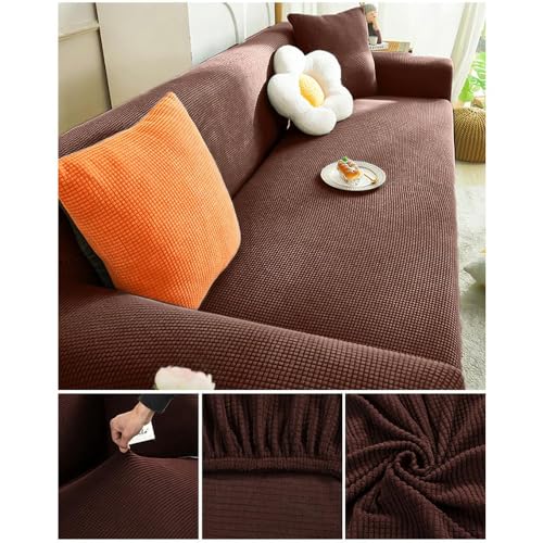 Housse de canapé extensible en polaire de 1 à 5 places pour fauteuil salon