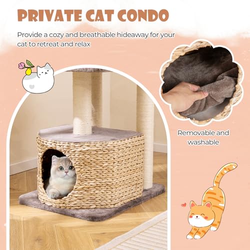 Árbol moderno para gatos Tangkula 52 pulgadas miniatura 4