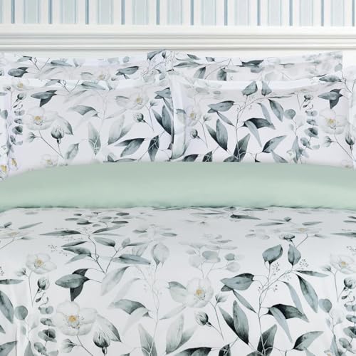 Majestic Giftware Madison Linen 4 Pcs Full Size Duvet Bedding Set (BL505-F-4pcs) Bamboo Bliss 300 TC Cotton Sateen Durable & Washable | 1 Fitted Sheet, 1 Duvet, 2 Pillowcases - Ritz Collection