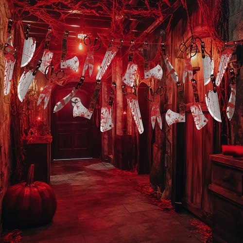 Image of OHOME Halloween Party Decorations - 12 Pack Trunk or Treat Banner | Halloween Decorations for Indoor Outdoor Outside - Hanging Backdrop Garland Decor for Birthday Party Favors Supplies