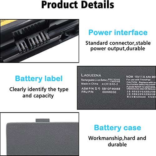 Laqueena-SB10F46468-Laptop-Battery-Compatible-with-Lenovo-ThinkPad-P70-20ER-20ES-P71-20HK-Series-78-01AV451-00HW030-4X50K14092-5B10W13950-15V-96Wh-8-Cell