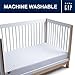 Crib Mattress Protector for Infants and Toddlers - Waterproof, Cooling, Soft Quilted, Elastic, and Washable Baby Mattress Protector in White, Quiet Comfort by babyGap