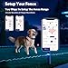 GPS Electric Dog Fence with Free App, Wireless Fence System with Training Collar, Adjustable of Dogs Portable Fence for Outdoor Use, Rechargeable Waterproof Flexiable Collar, (Blue)