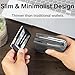 RARITIK Minimalist Carbon Fiber Wallet for Men, Money Clip Cash Strap Wallet, RFID Blocking Metal Wallet Aluminum Card Holder,Front Pocket Wallet(Matte Black)