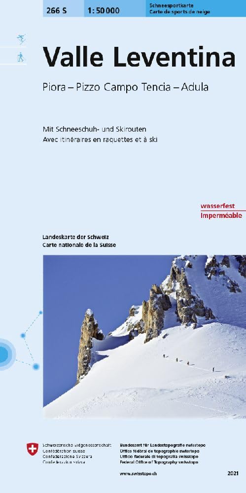 Carte de randonnée : Vallée Leventina ski