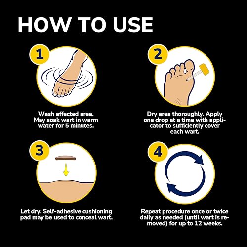 dr scholl39s clear away plantar wart remover liquid for feet 13 fl oz 20 thick cushioning pads  fast acting amp clinically proven wart removal safe to use on kids ages 4