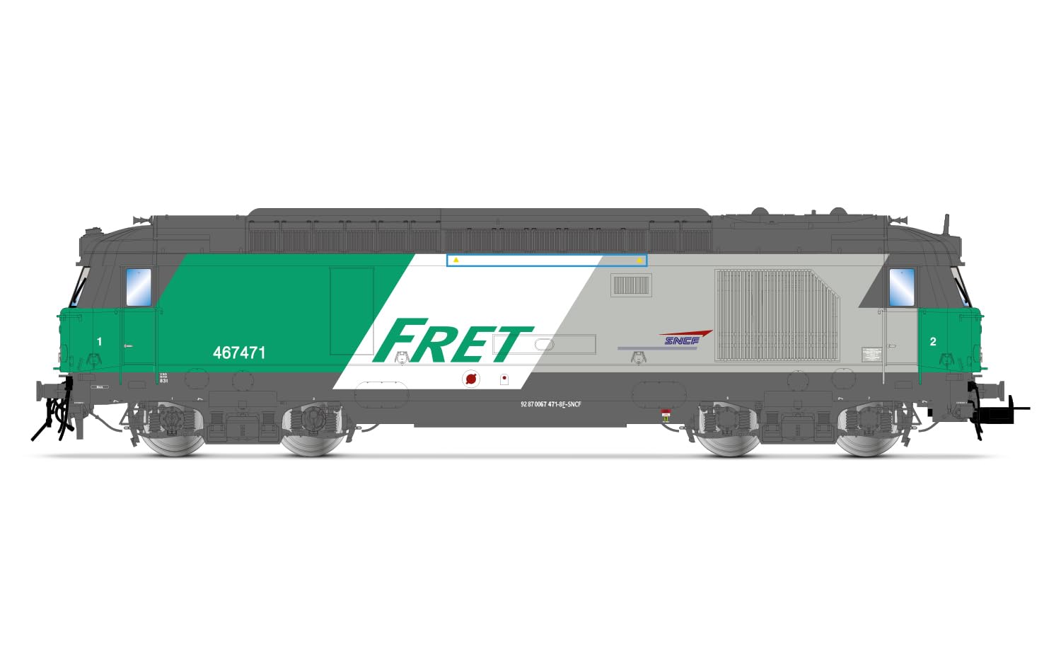 JOUEF HJ2342S SNCF, Diesel Locomotive BB 467471, Fret Livery, ep. VI, with DCC Sound decoder Diesel Locomotive