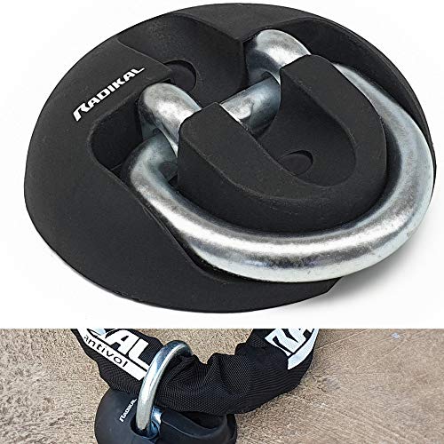 RADIKAL RK54 Anclaje Suelo o Pared Garage Moto, Caravana, Remolque, Acero Alta...