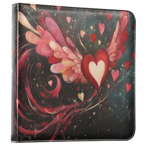 Álbum de fotos autoadhesivo DIY Scrapbook Album FLildon con diseño de corazones, 3 anillas, 40 páginas, tamaño 8x10 pulgadas para recuerdos miniatura 1