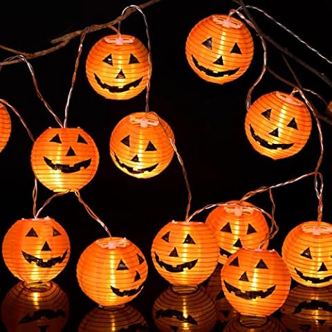 HOLYBO Halloween Pumpkin String Lights 20 LED 4M/13ft for Room Garden Decoration, 8 Modes Halloween Decoration Lights for Indoor Outdoor Decoration Cover