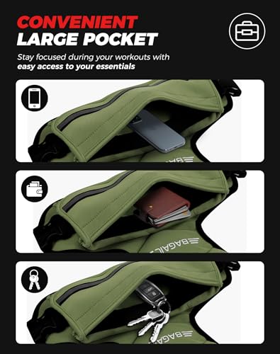 Image of BAGAIL Adjustable Weighted Vest for Women 4-10lb /12-18lb /20-32lb, Comfortable U-Neck Rucking Vest with 6 Removable Weights, Storage Pocket and Reflective Strips for Walking, Jogging, Weight Loss